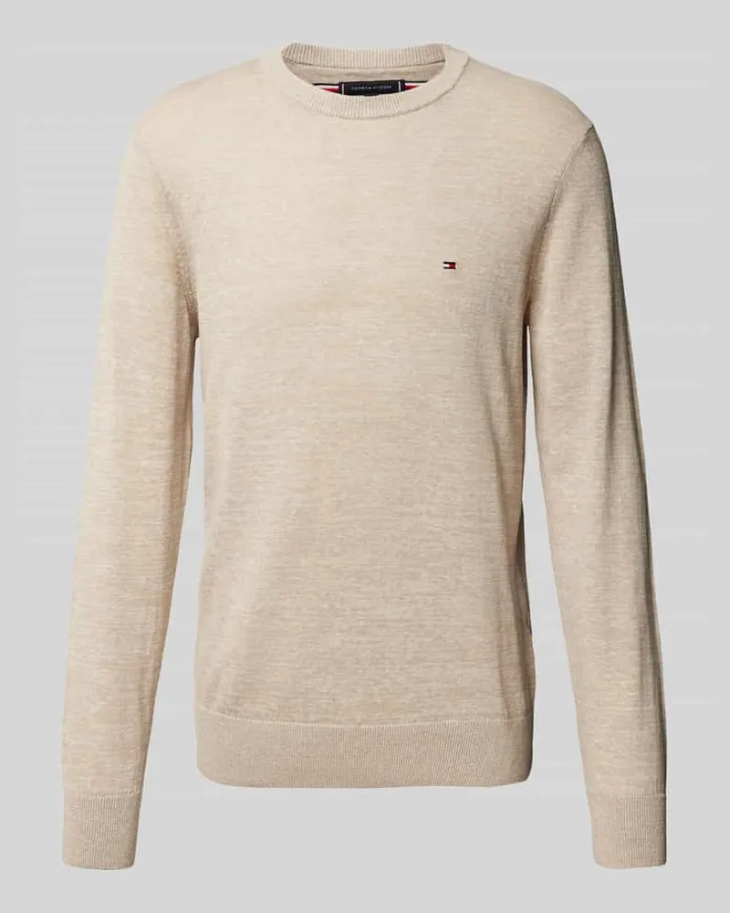Tommy Hilfiger Strickpullover mit Leinen-Anteil 