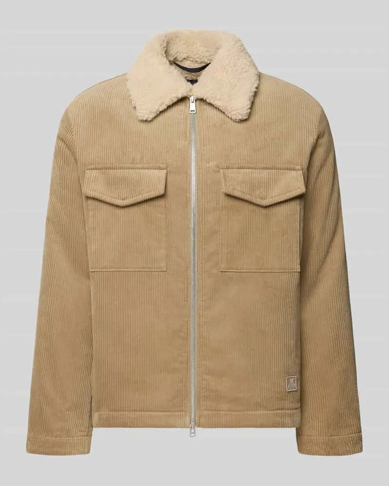 Marc O'Polo Regular Fit Jacke aus reiner Baumwolle Camel
