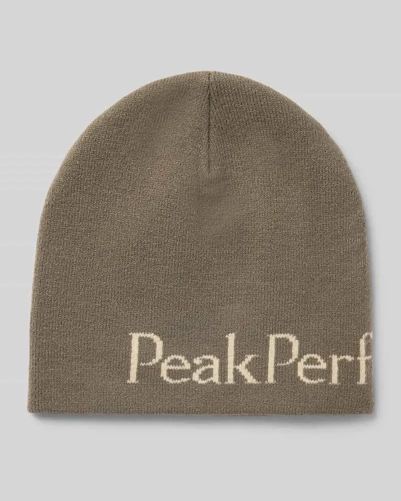 Peak Performance Beanie mit Logo-Schriftzug Beige