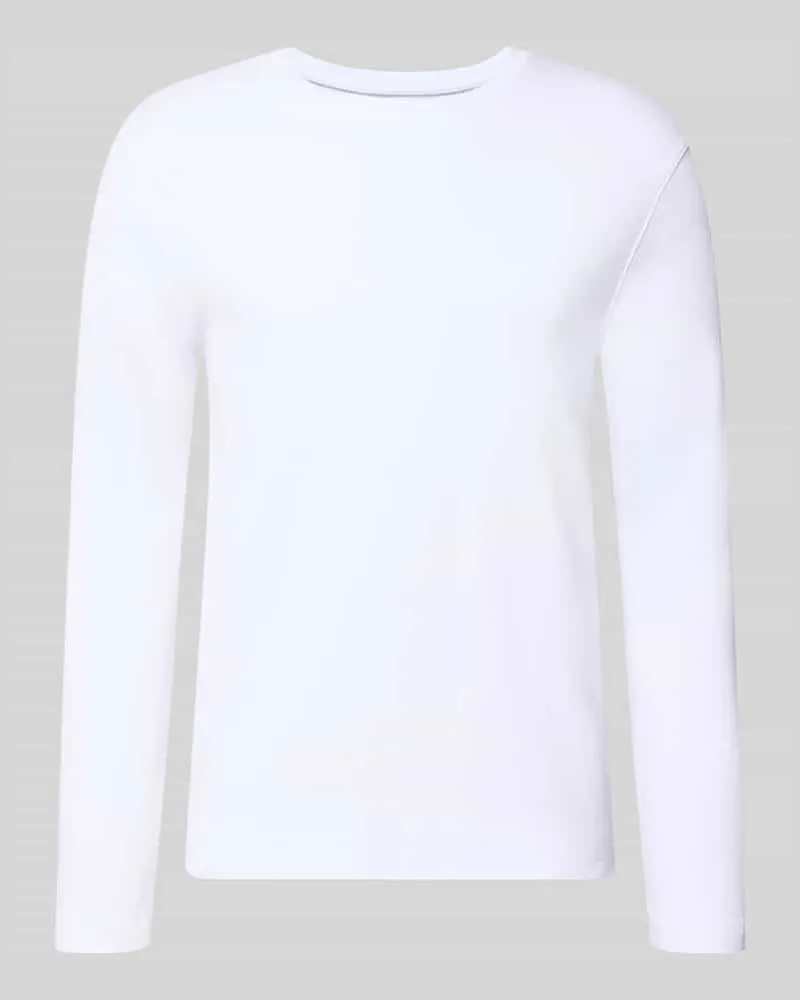 Christian Berg Longsleeve mit Rundhalsausschnitt Weiss