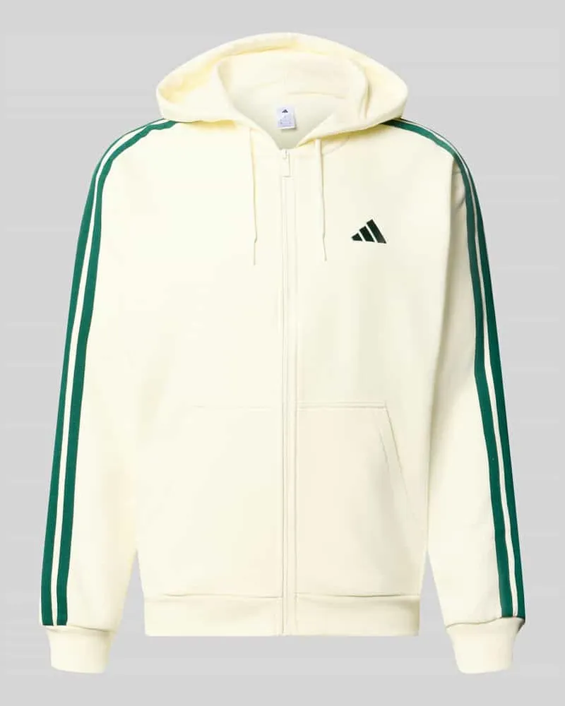adidas Regular Fit Sweatjacke aus Baumwoll-Mix Offwhite