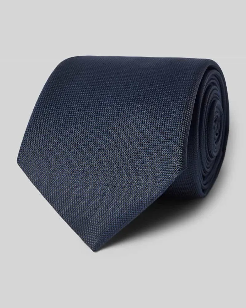 HUGO BOSS Krawatte aus Seide-Mix Modell 'H-Tie 7,5 CM-262 Marine