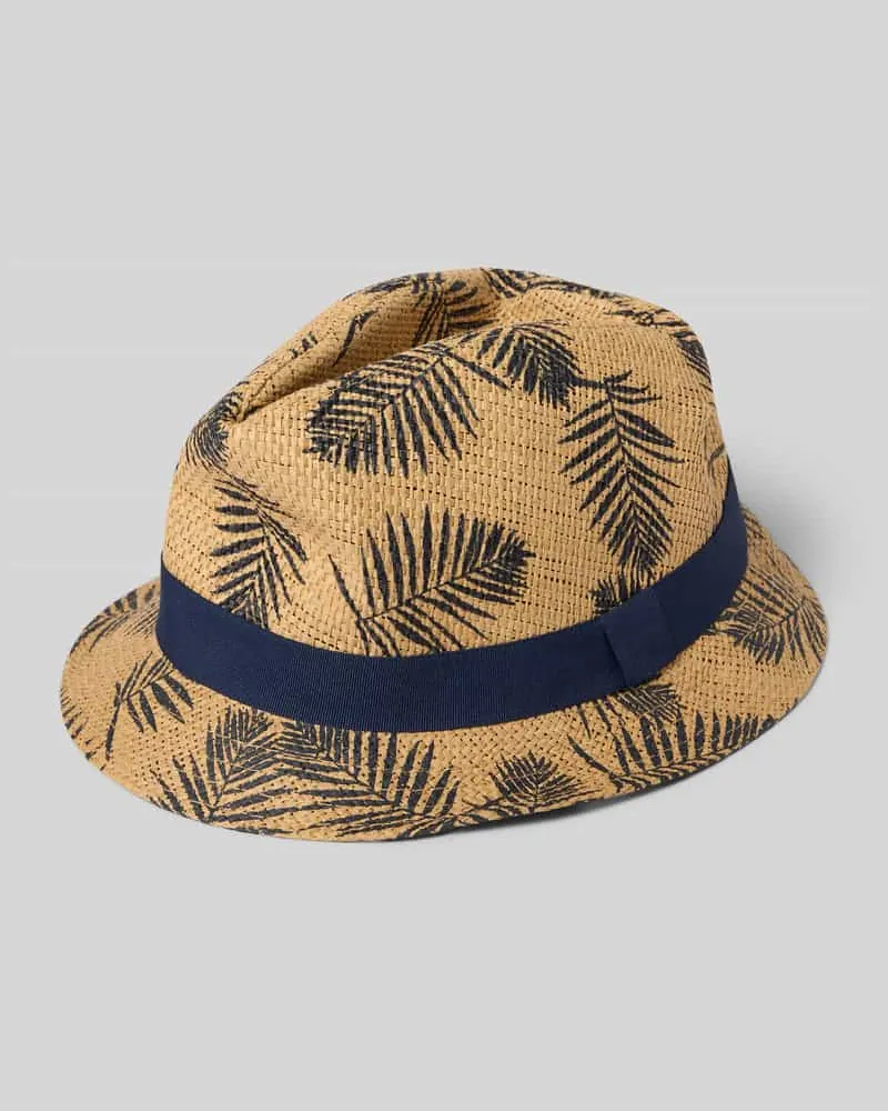 Müller Headwear Hut mit Allover-Muster Modell 'TRILBY Dunkelblau