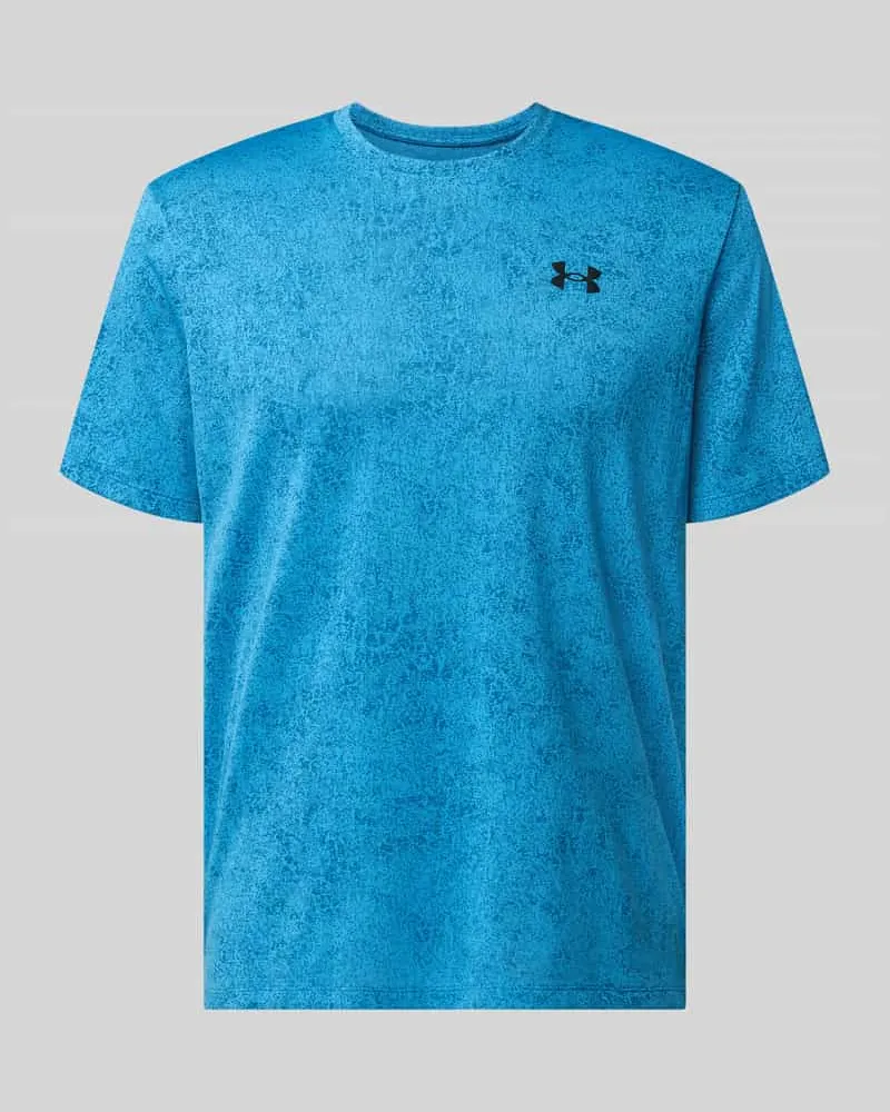 Under Armour Regular Fit T-Shirt mit Strukturmuster Modell 'Pixelate Rauchblau