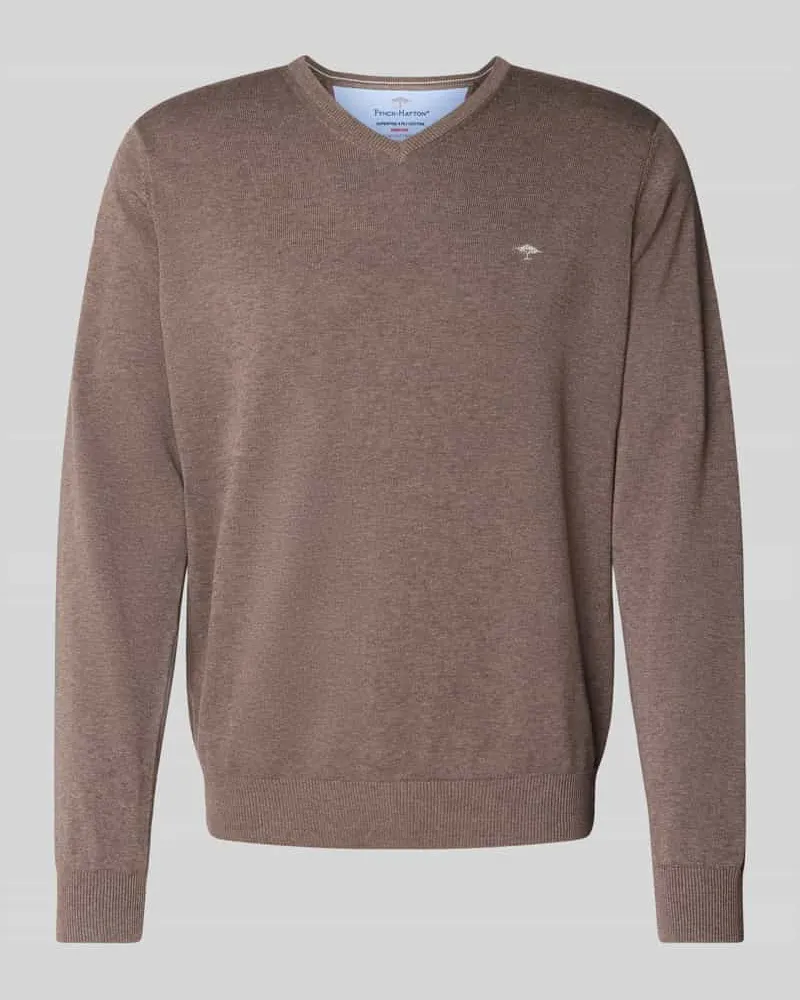 Fynch-Hatton Strickpullover mit Logo-Stitching 