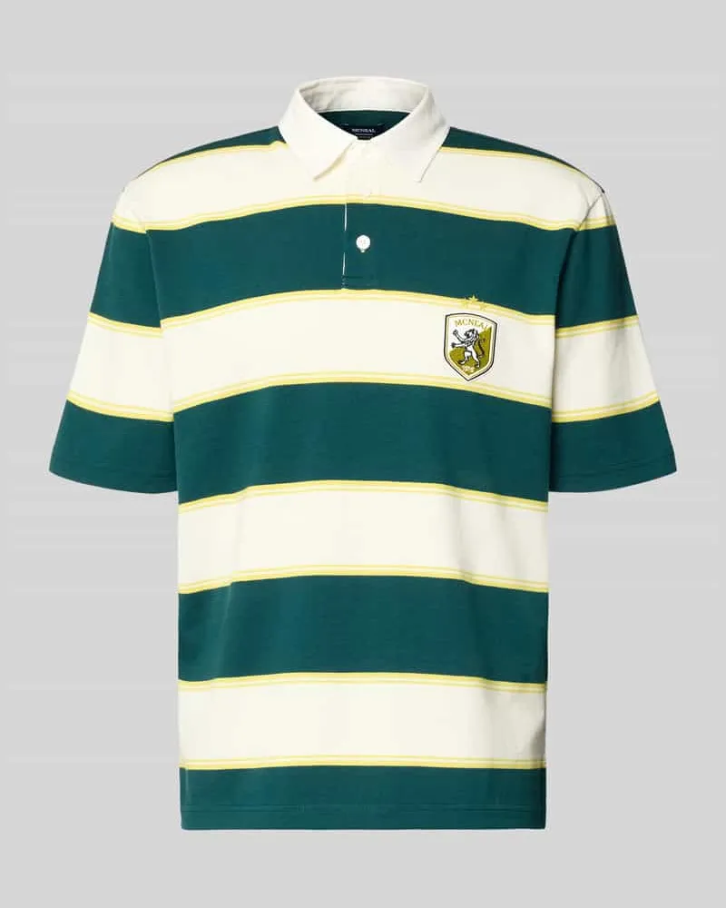 McNeal Regular Fit Poloshirt mit Label-Stitching Neon