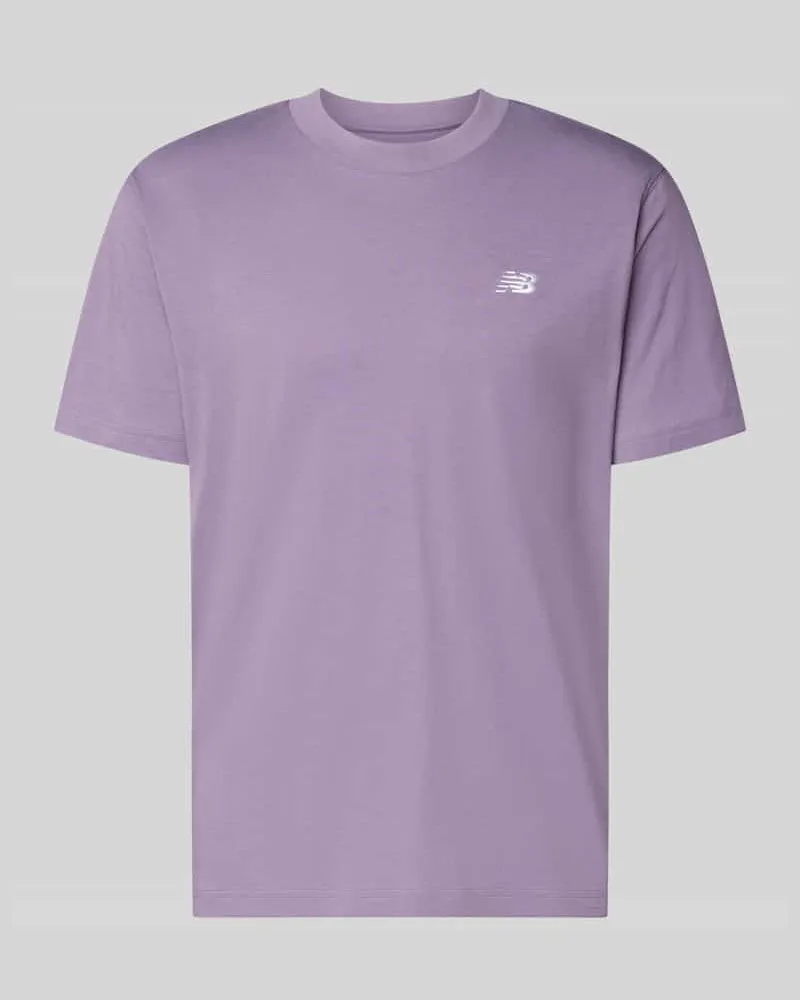 New Balance T-Shirt mit Logo und Rundhalsausschnitt Violett