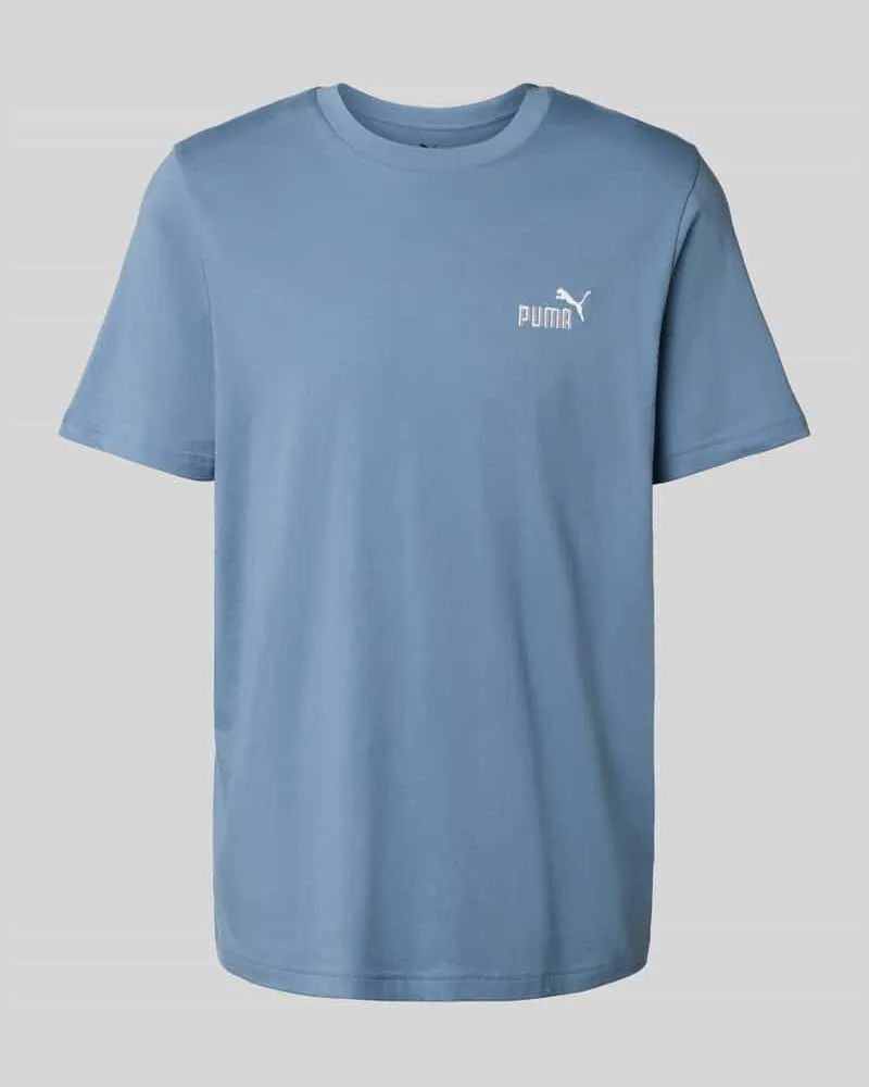 Puma T-Shirt mit Label-Stitching Hellblau