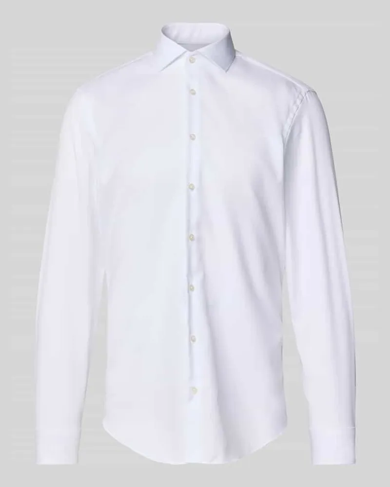 JAKE*S Slim Fit Business-Hemd mit Haifischkragen 