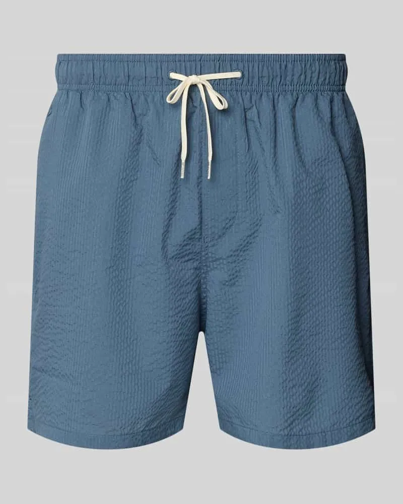 Selected Homme Badehose mit Baumwoll-Anteil Modell 'COOPER Rauchblau