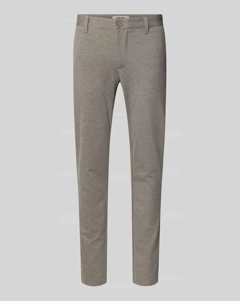 Only & Sons Slim Fit Chino aus Viskose-Mix Modell 'MARK Hellbraun