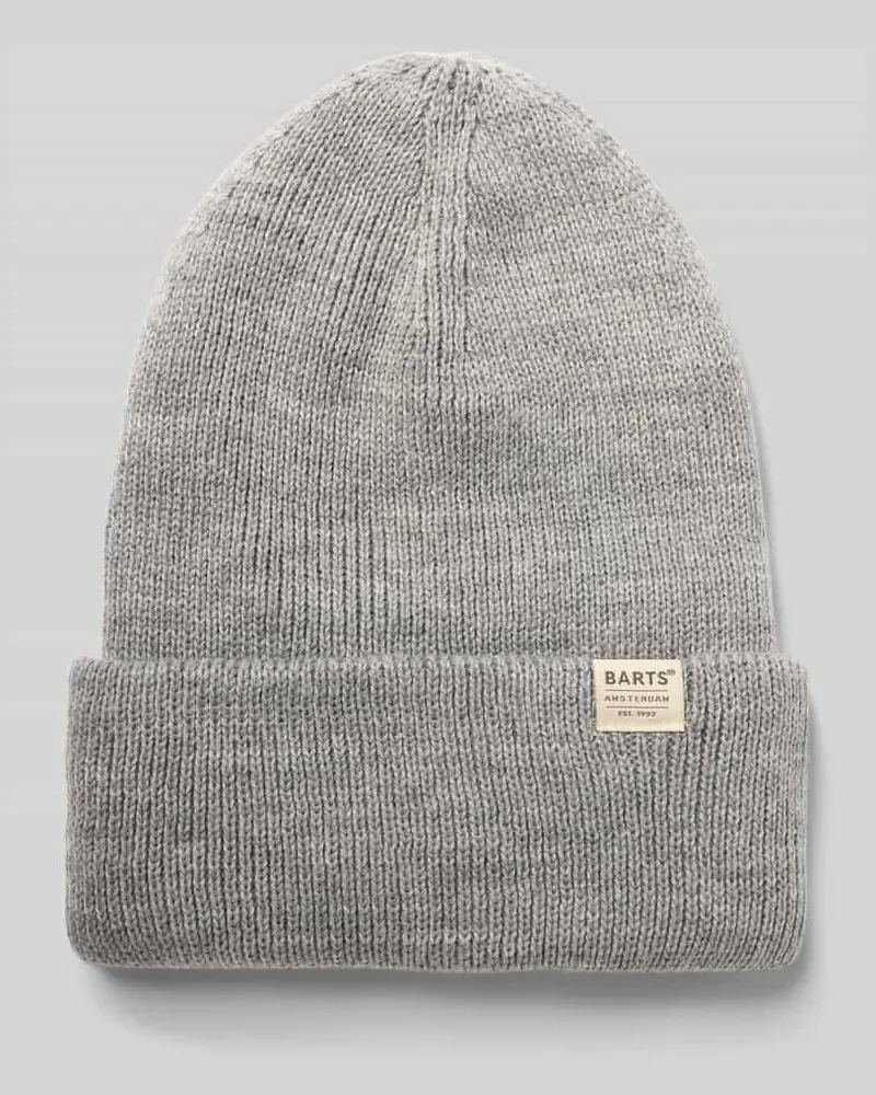 Barts Mütze mit Umschlag und Label-Detail Modell 'KINABALU Silber