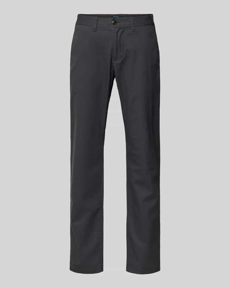 McNeal Slim Fit Chino mit Strukturmuster Dunkelgrau