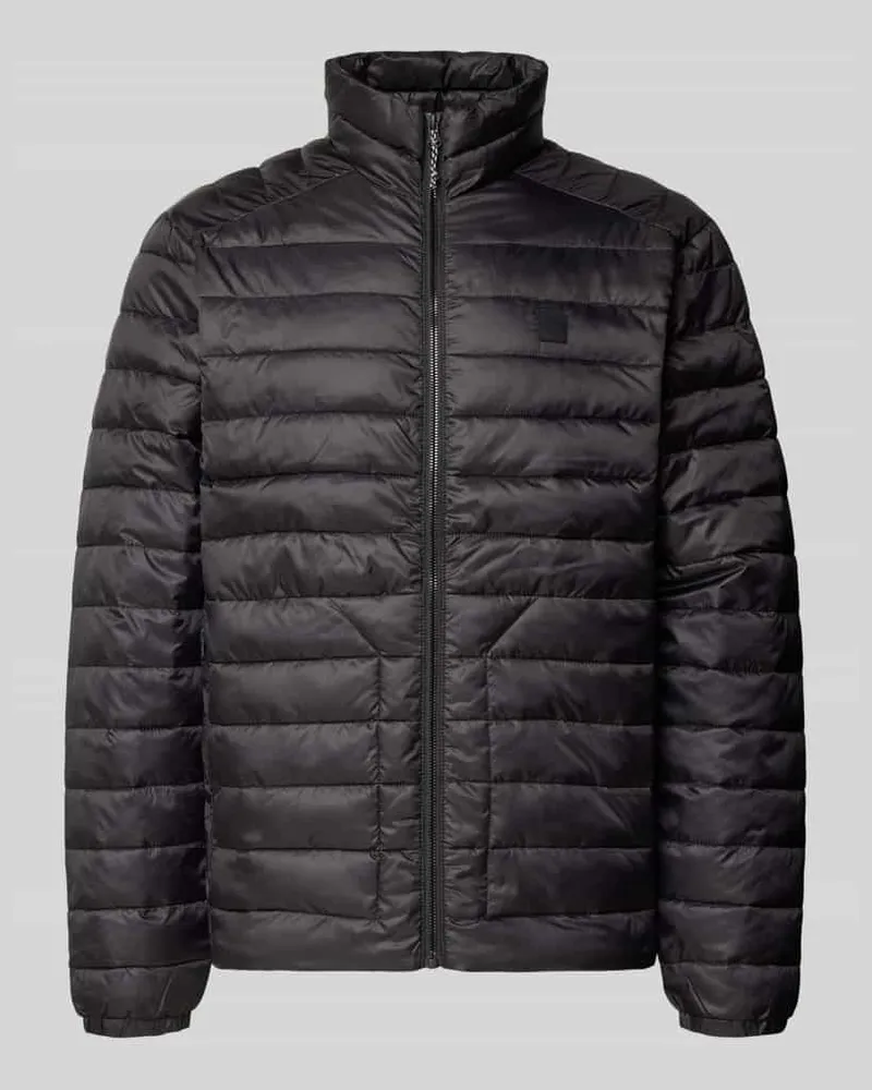 Jack & Jones Steppjacke mit Stehkragen und Reißverschlusstaschen Black