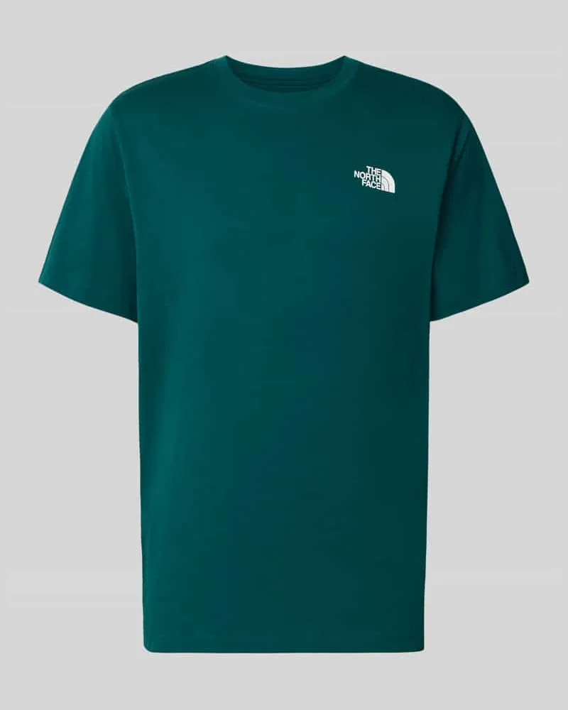 The North Face T-Shirt mit Label-Print Modell 'Evolution Petrol
