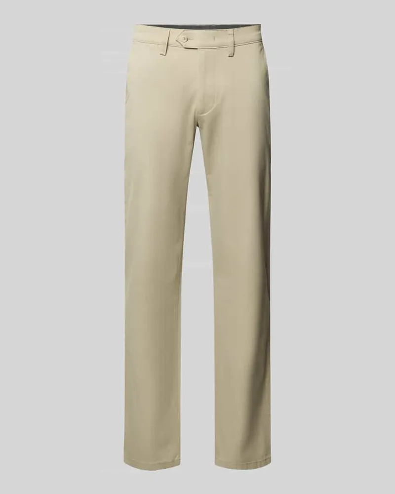 Christian Berg Stoffhose mit Gesäßtaschen Stein