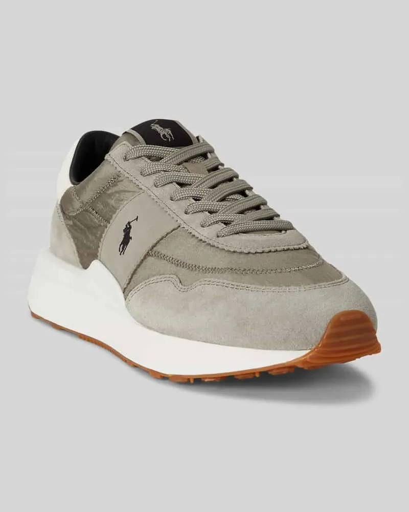 Ralph Lauren Sneaker Low aus Rindsnappa mit Logo-Details Taupe