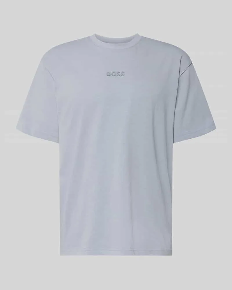 HUGO BOSS Relaxed Fit T-Shirt aus reiner Baumwolle Modell 'TEE 10 Rauchblau
