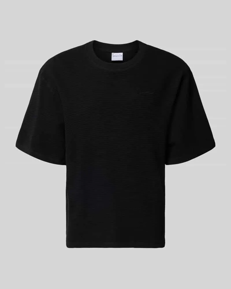 Karl Kani Relaxed Fit T-Shirt mit Strukturmuster Black