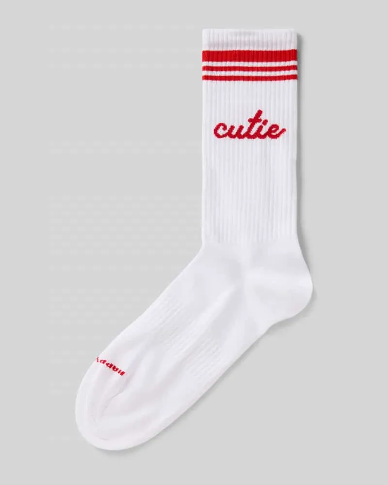 Happy Socks Socken aus Baumwoll-Mix Modell 'Cutie Weiss