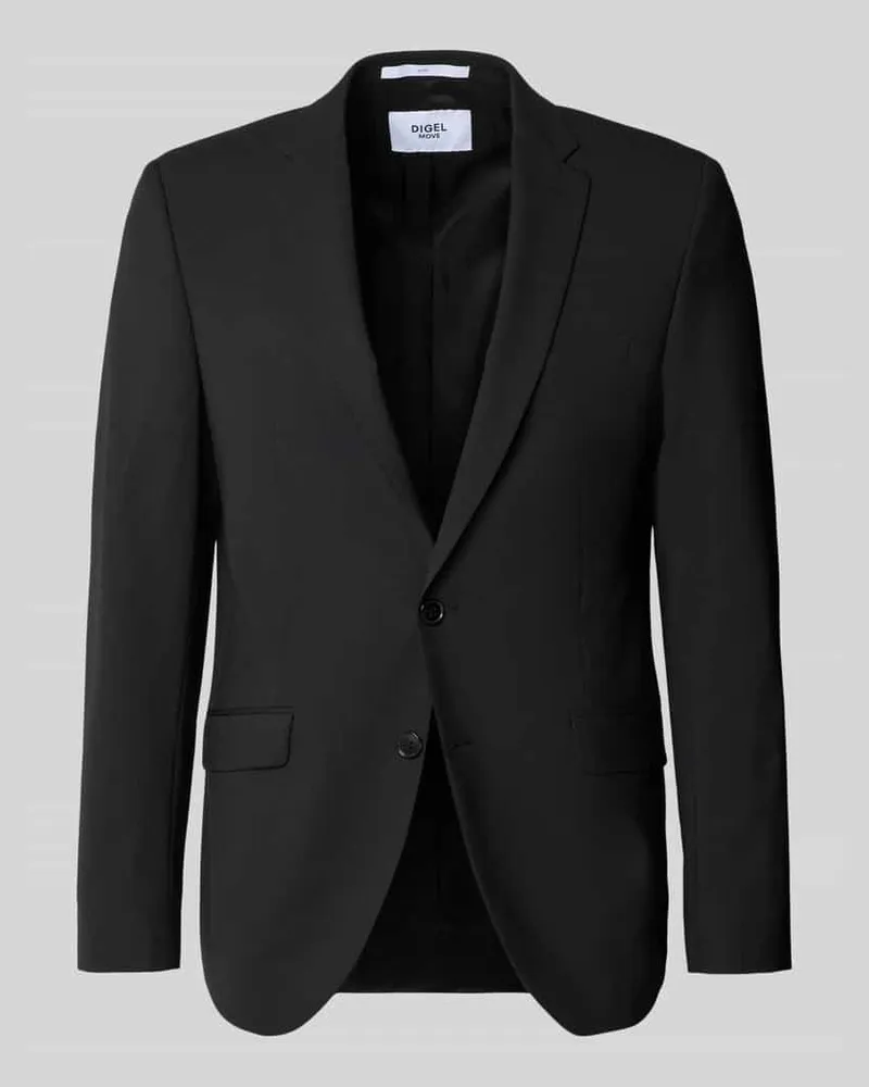 Digel Slim Fit 2-Knopf-Sakko mit Pattentaschen Modell 'Allan Black