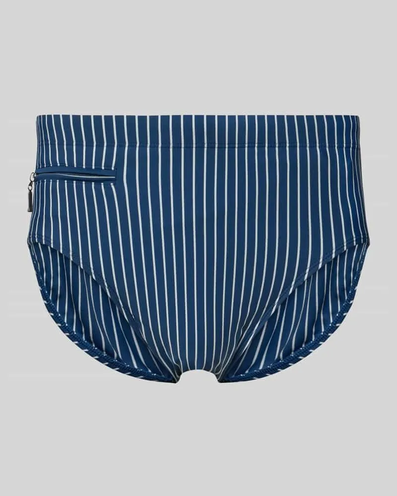Schiesser Badehose im Allover-Look mit Reißverschlusstasche Marine