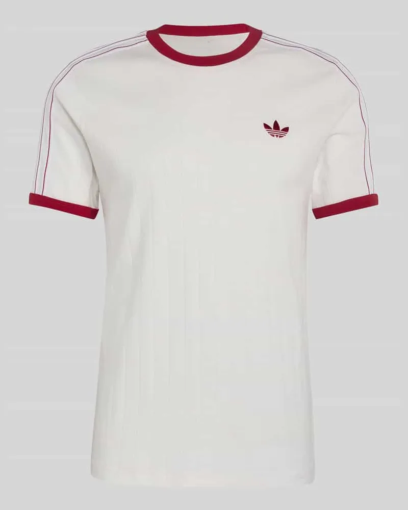 adidas Regular Fit T-Shirt aus reiner Baumwolle Offwhite