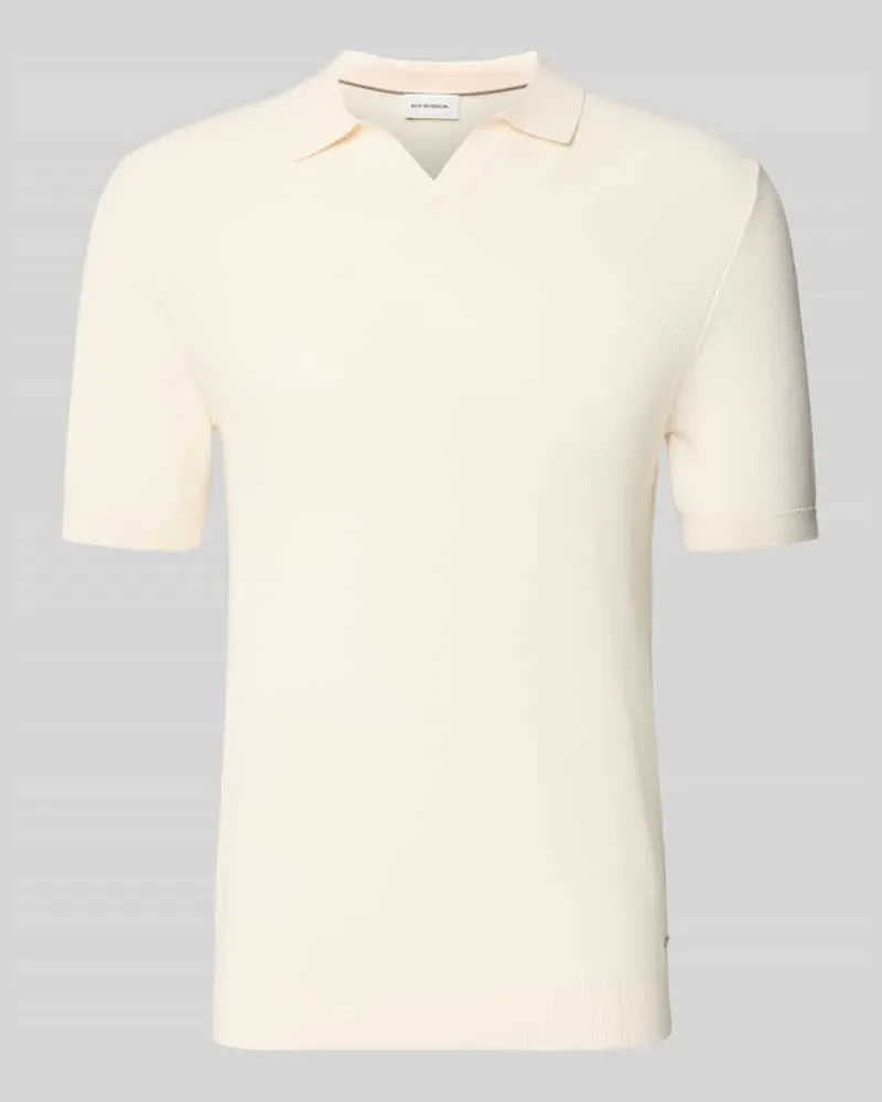 Roy Robson Slim Fit Poloshirt mit Viskose-Anteil Offwhite