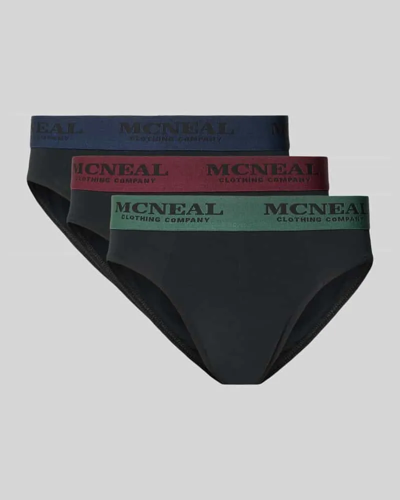 McNeal Slip aus Baumwoll-Mix im 3er-Pack Black