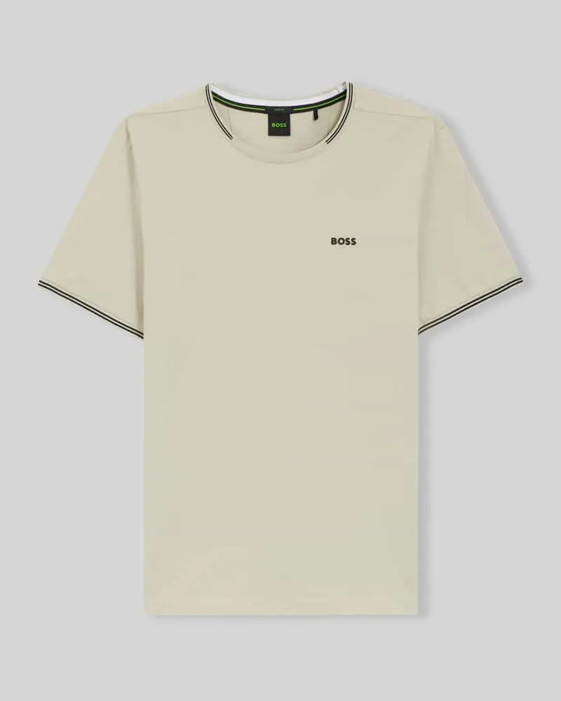 HUGO BOSS Regular Fit T-Shirt aus Baumwoll-Mix Modell 'TAUL Beige