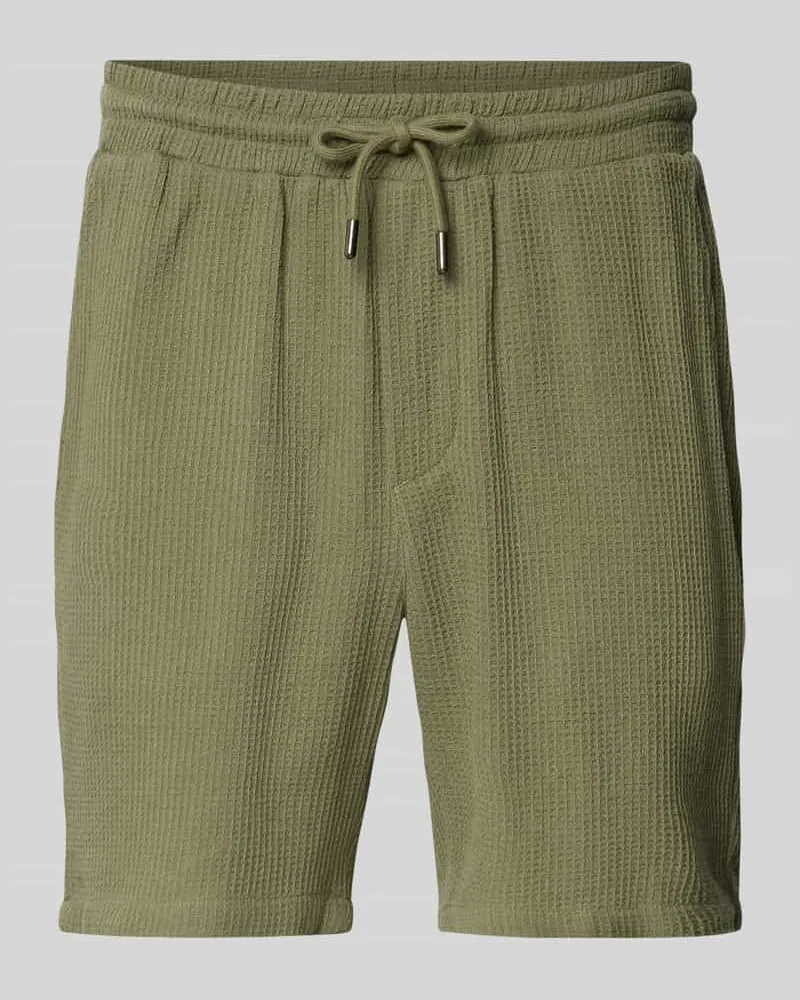 Only & Sons Shorts mit Strukturmuster und elastischem Bund Modell 'BERTIL 