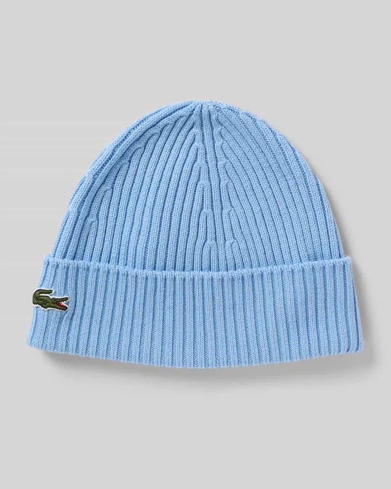 Lacoste Mütze aus reiner Wolle Hellblau