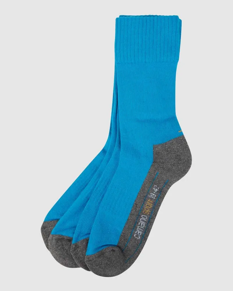Camano Socken mit Label-Print im 4er-Pack 