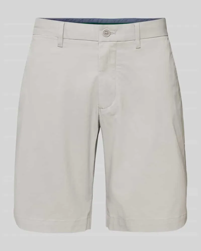 Tommy Hilfiger Bermudas in unifarbenem Design Modell 'BROOKLYN Hellgrau