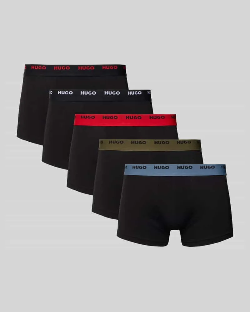 HUGO BOSS Trunks aus Baumwoll-Mix im 5er-Pack Modell 'FIVE PACK Black