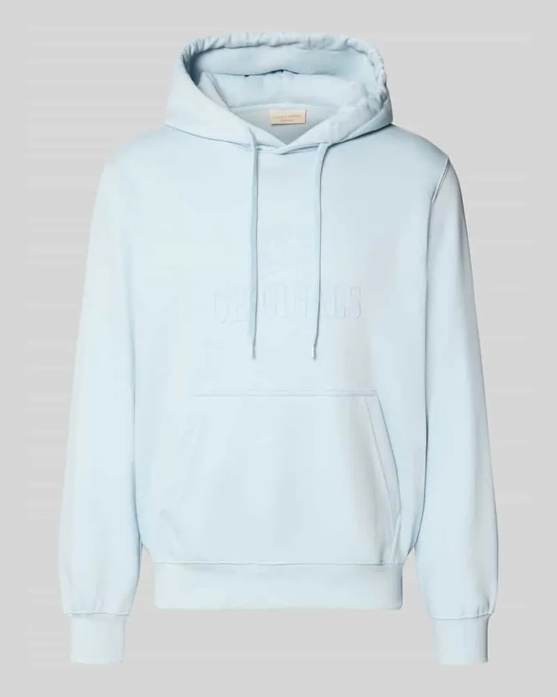 Jack & Jones Hoodie aus Baumwoll-Mix Modell 'FREDERIKS Hellblau