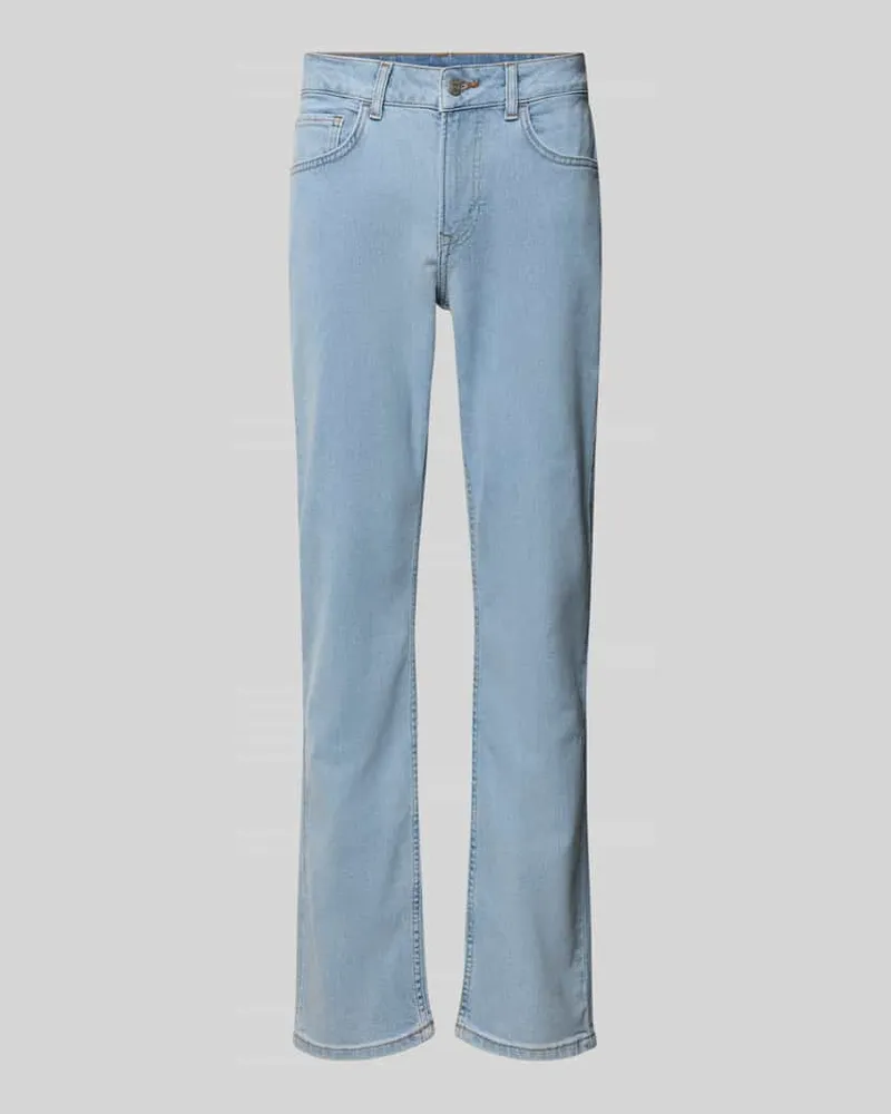 Pepe Jeans Straight Fit Jeans aus Baumwoll-Mix Modell 'CASH Jeansblau