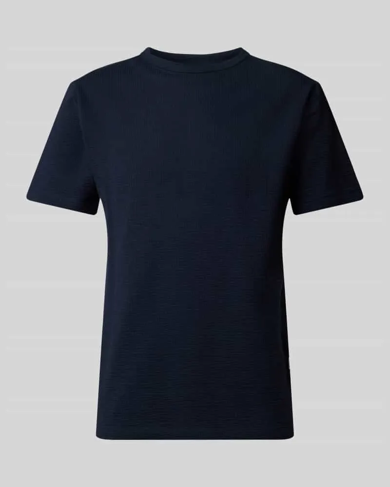 Selected Homme T-Shirt mit geripptem Rundhalsausschnitt Modell 'SANDER 