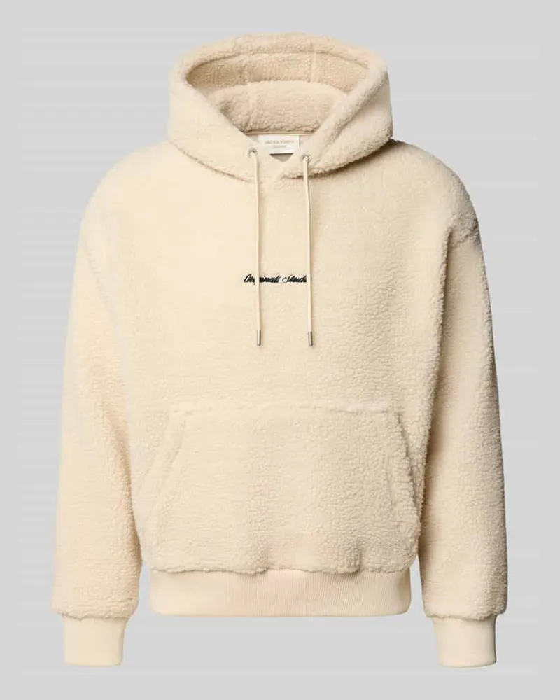 Jack & Jones Regular Fit Hoodie aus Teddyfell Offwhite