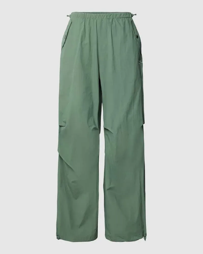 Karl Kani Hose mit Label-Stitching Modell 'Small Signature Oliv