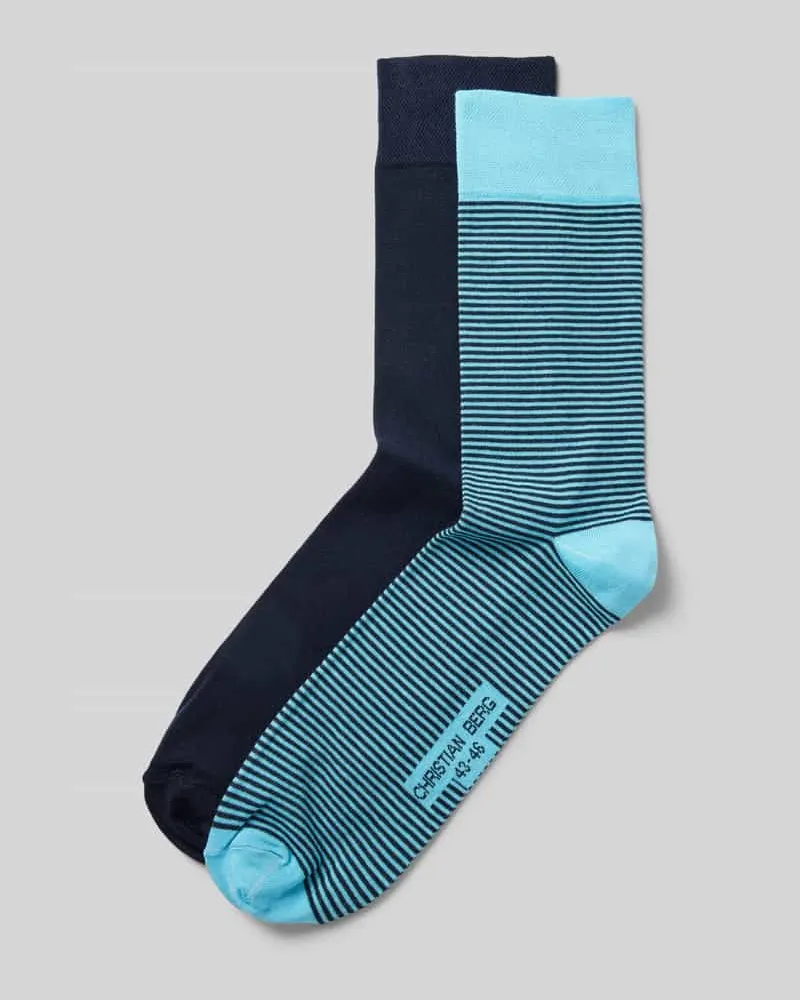 Christian Berg Socken mit Label-Schriftzug im 2er-Pack 