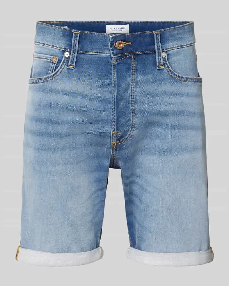 Jack & Jones Regular Fit Jeansshorts im 5-Pocket-Design Modell 'RICK 
