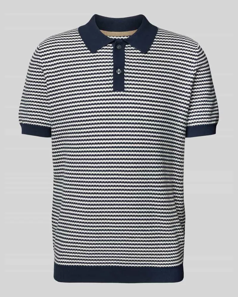 Christian Berg Poloshirt mit kurzer Knopfleiste 