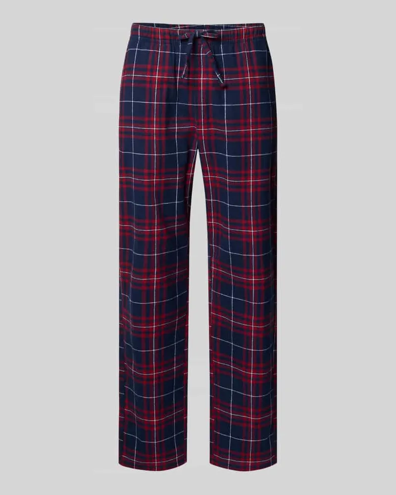 Christian Berg Regular Fit Pyjama-Hose mit elastischem Bund Dunkelrot