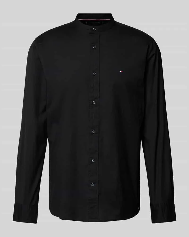 Tommy Hilfiger Regular Fit Freizeithemd mit Stehkragen 