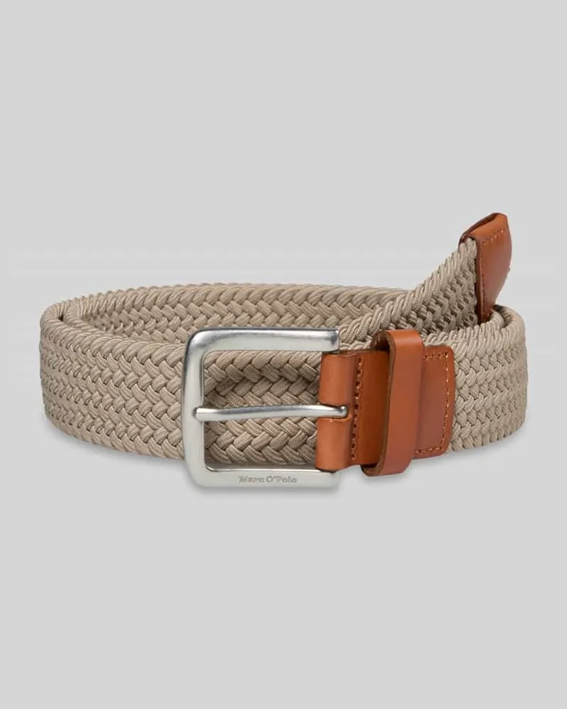 Marc O'Polo Gürtel mit Flechtstruktur Beige