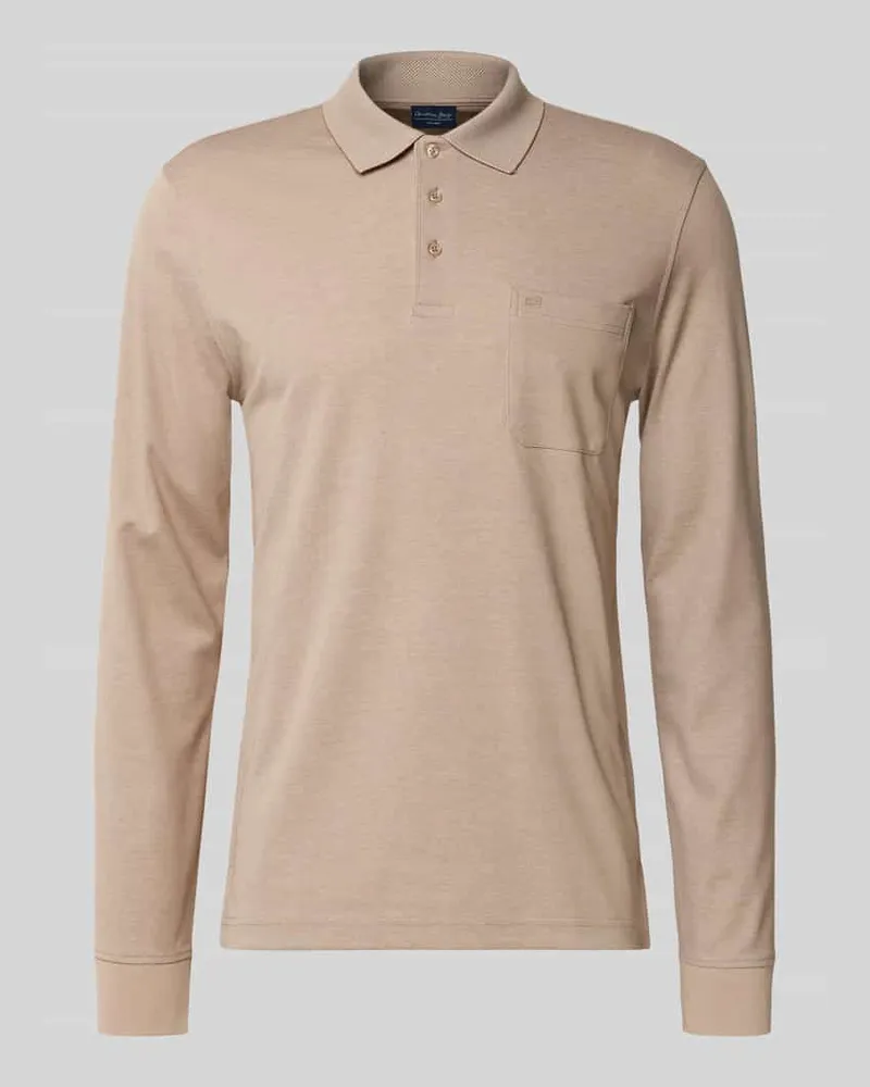 Christian Berg Regular Fit Poloshirt im langärmeligen Design 