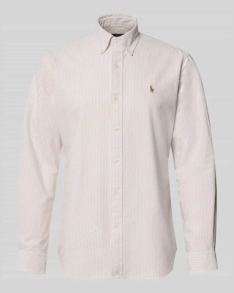 Ralph Lauren Custom Fit Freizeithemd aus reiner Baumwolle Camel