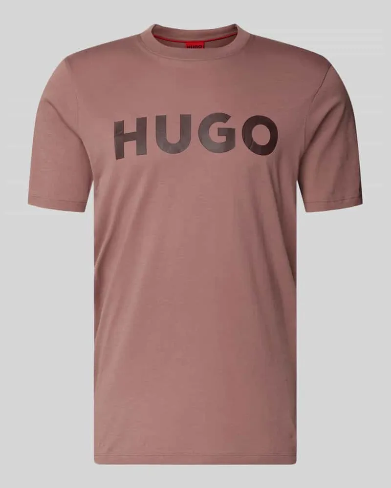 HUGO BOSS Regular Fit T-Shirt aus reiner Baumwolle Modell 'DULIVIO Flieder
