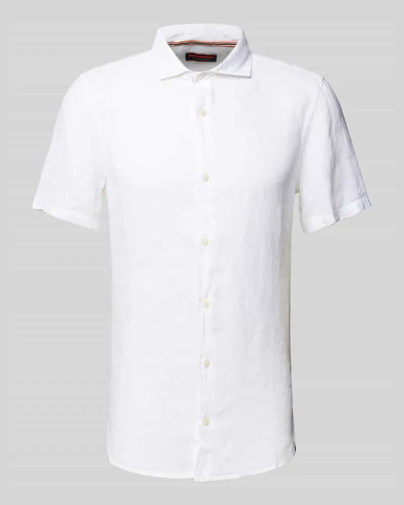 Superdry. Regular Fit Freizeithemd aus reinem Leinen 